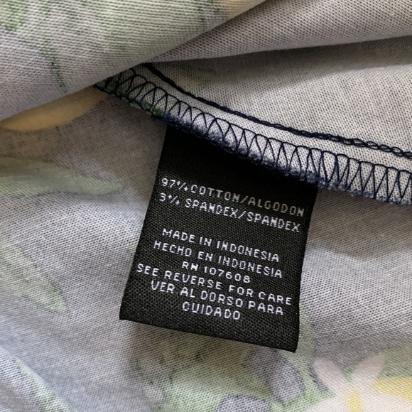 CHETTA B navy lemon citrus floral fit and flare a-line summer dress - Picture 6 of 7